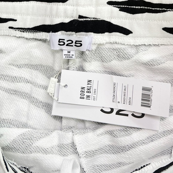 NWT 525 America Zebra Cropped High Waist Lounge Pants While/Black - Picture 7 of 9